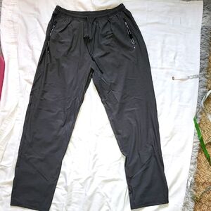Unisex Gray Nylon Pants